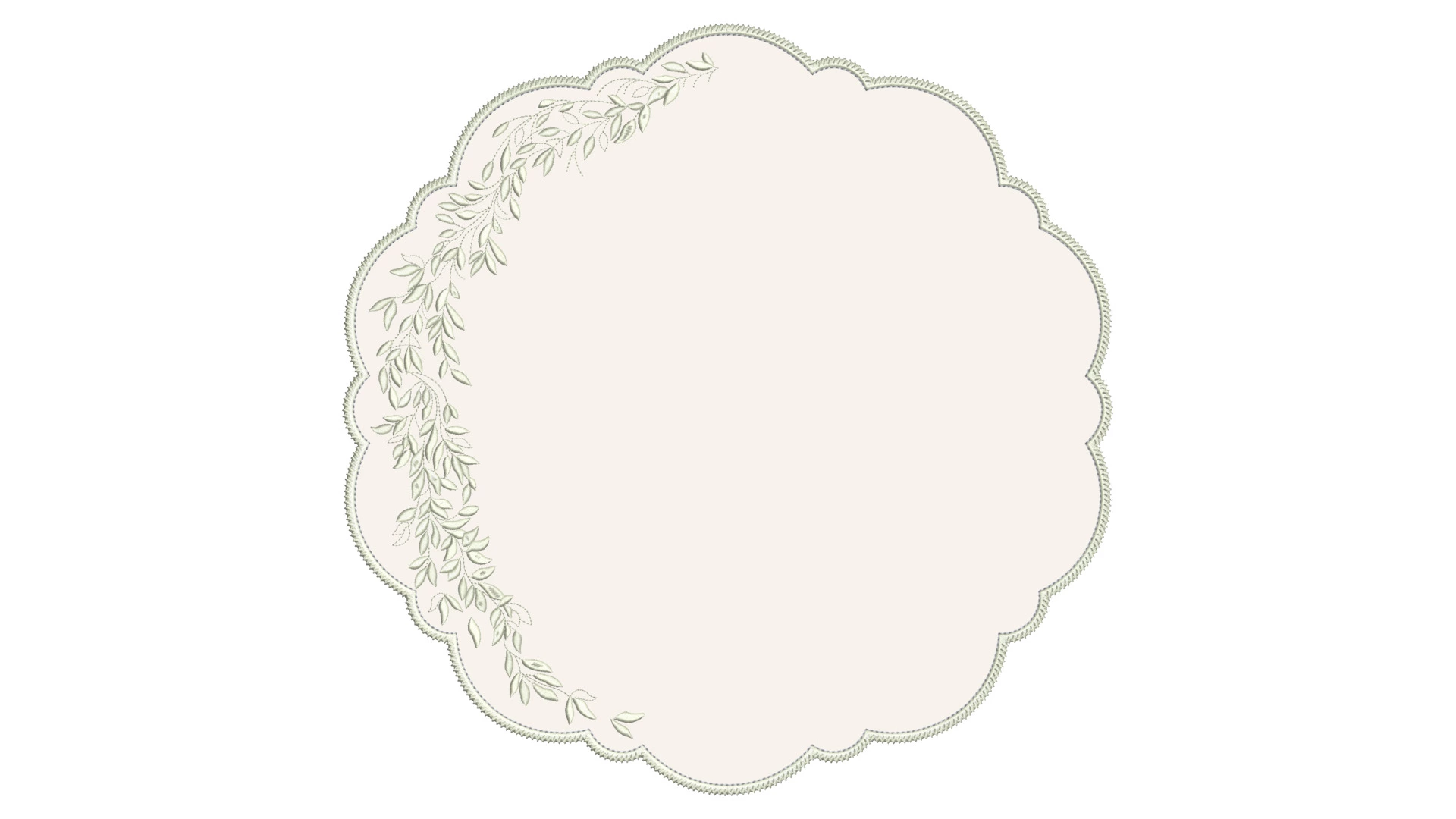 Набор плейсматов Private Decor collection Jardin Mаjоrelle 43 см, 2 шт, экокожа, молочный