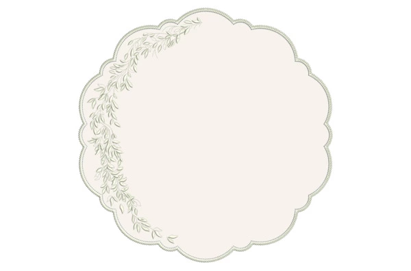 Набор плейсматов Private Decor collection Jardin Mаjоrelle 43 см, 2 шт, экокожа, молочный