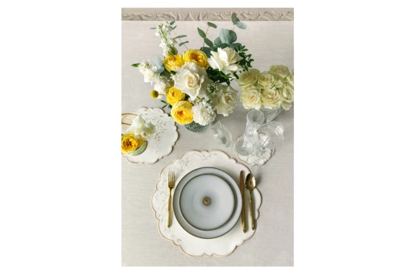 Набор плейсматов Private Decor collection Jardin Mаjоrelle 43 см, 2 шт, экокожа, молочный