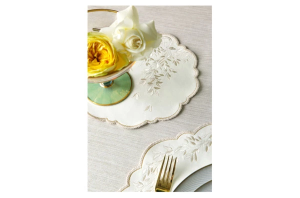 Набор плейсматов Private Decor collection Jardin Mаjоrelle 43 см, 2 шт, экокожа, молочный