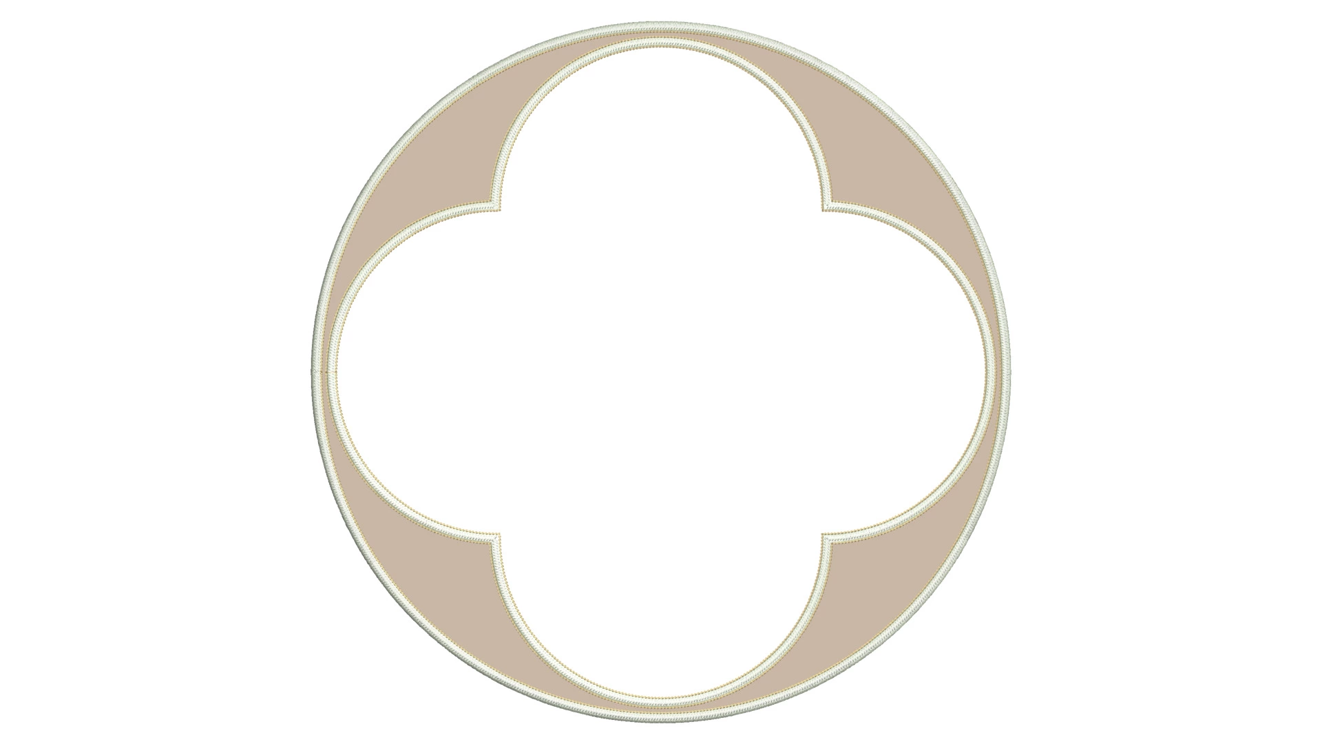 Набор плейсматов Private Decor collection D Oro 43 см, 2 шт, экокожа, бело-бежевый