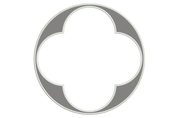 Набор плейсматов D Oro 43 см, 2 шт, экокожа, бело-серый