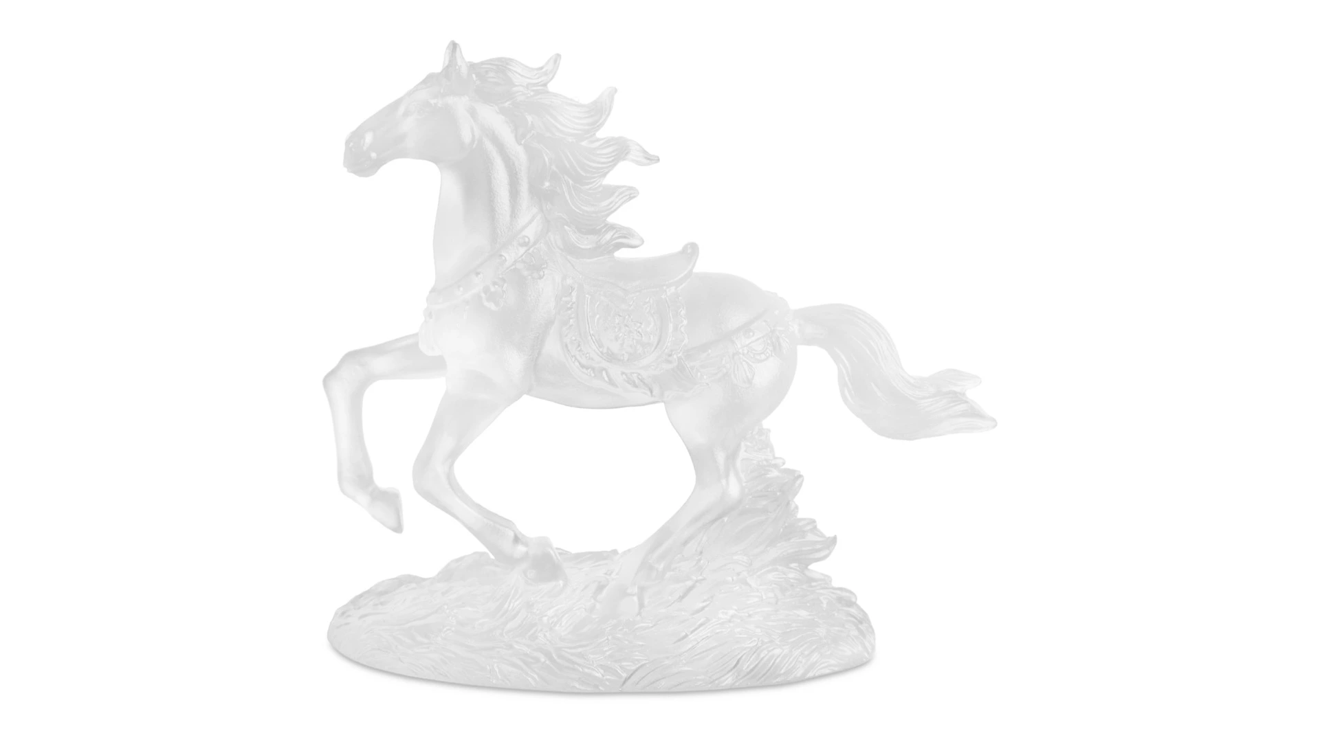 Фигурка Decor de Table Pate de Verre Cristal Лошадка 15х14 см, белая, хрустальное тесто, п/к