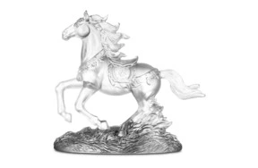 Фигурка Decor de Table Лошадка 15х14 см, белая, хрустальное тесто, п/к