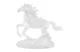 Фигурка Decor de Table Pate de Verre Cristal Лошадка 15х14 см, белая, хрустальное тесто, п/к