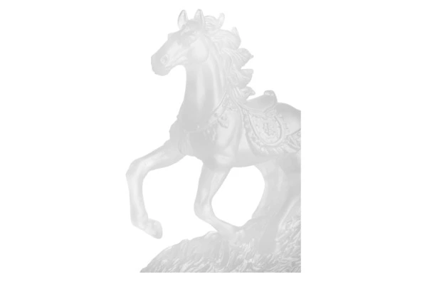 Фигурка Decor de Table Pate de Verre Cristal Лошадка 15х14 см, белая, хрустальное тесто, п/к