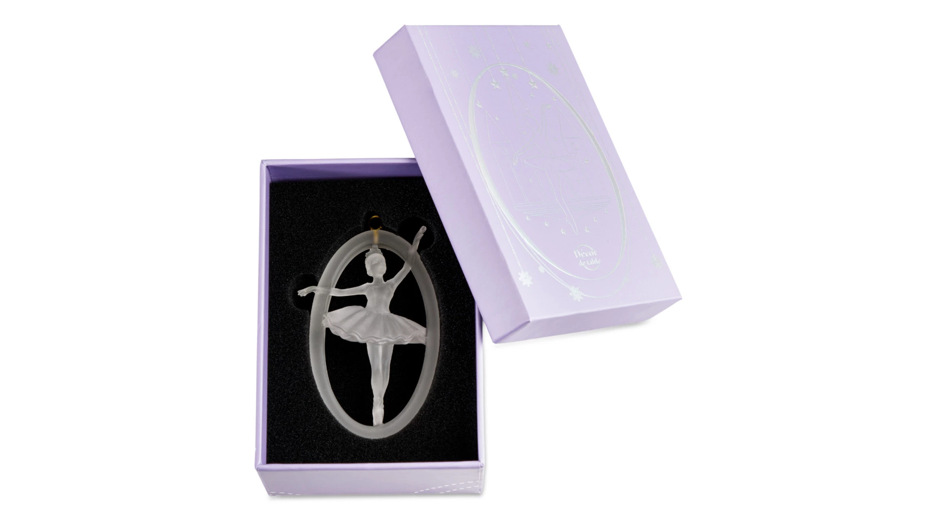 Подвеска декоративная Decor de Table Pate de Verre Cristal Балерина 8 см, хрустальное тесто, п/к