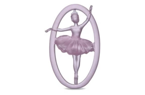 Елочное украшение Decor de Table Балерина 8 см, розовое, хрустальное тесто, п/к