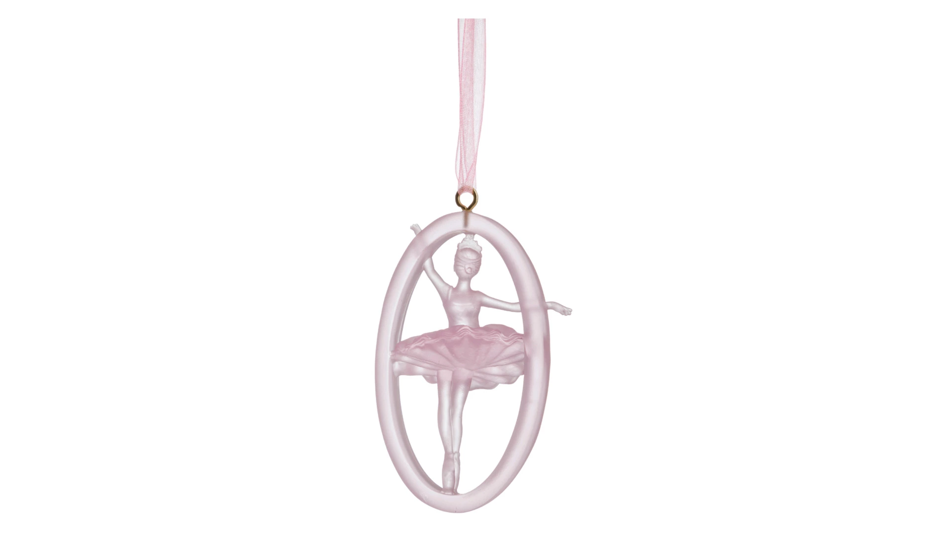Подвеска декоративная Decor de Table Pate de Verre Cristal Балерина 8 см, розовое, хрустальное тесто