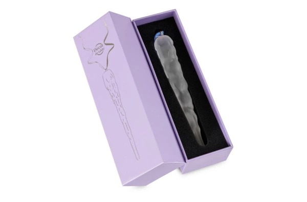 Елочное украшение Decor de Table Pate de Verre Cristal Сосулька 15 см, белое, хрустальное тесто, п/к