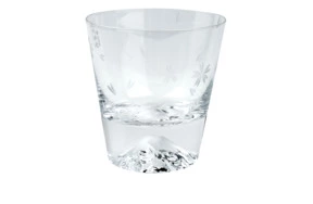 Стакан Tajima Glass Фудзи Сакура Кирико 270 мл, стекло, деревянная коробка