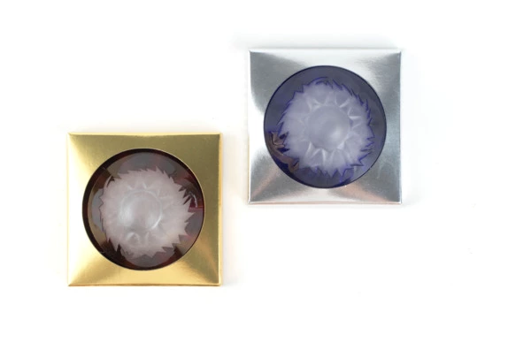 Набор праздничных рюмок Tajima Glass Фудзи 55 мл, 2 шт, стекло, деревянная коробка