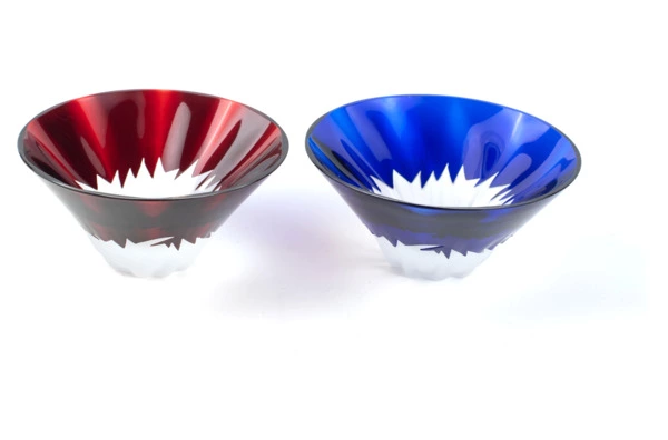 Набор праздничных рюмок Tajima Glass Фудзи 55 мл, 2 шт, стекло, деревянная коробка