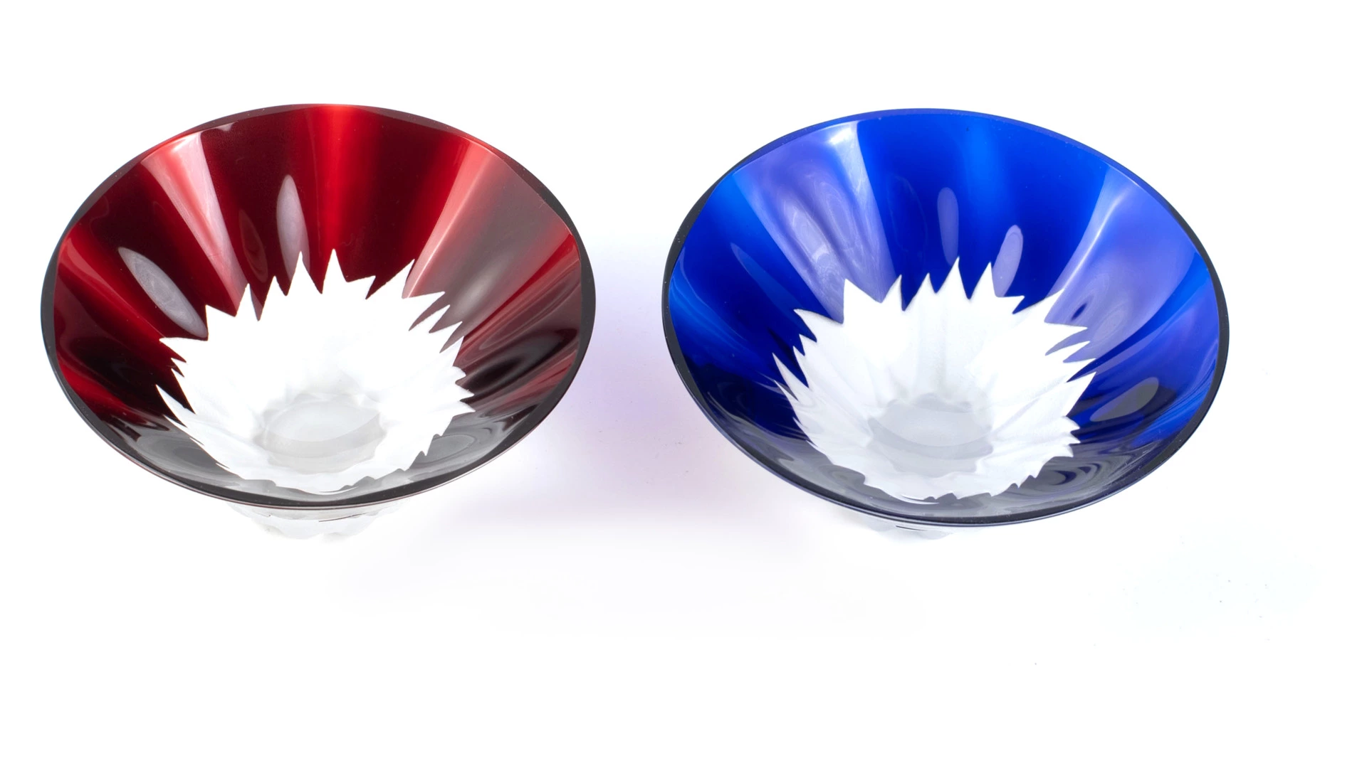 Набор праздничных рюмок Tajima Glass Фудзи 55 мл, 2 шт, стекло, деревянная коробка