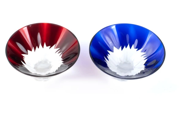 Набор праздничных рюмок Tajima Glass Фудзи 55 мл, 2 шт, стекло, деревянная коробка