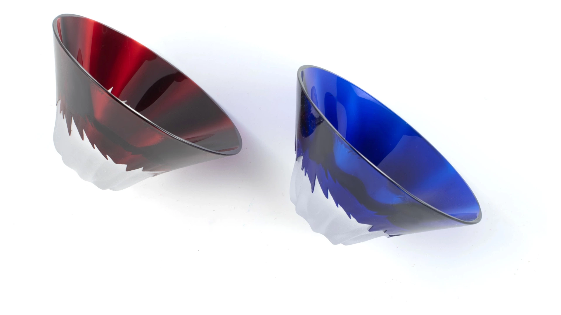 Набор праздничных рюмок Tajima Glass Фудзи 55 мл, 2 шт, стекло, деревянная коробка