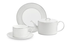 Сервиз чайный Wedgwood Джио Платинум на 4 персон 13 предметов, фарфор костяной