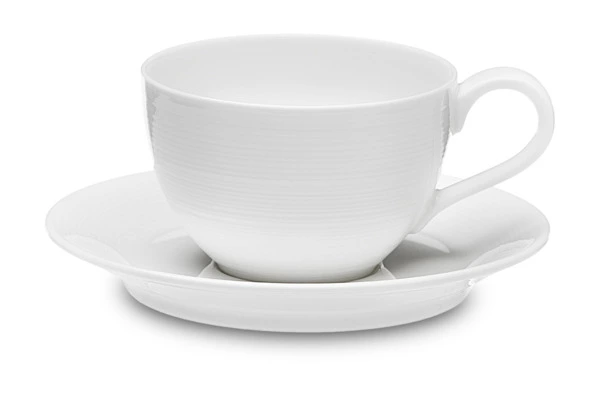 Чашка для эспрессо с блюдцем Narumi Терраса 100 мл, рельеф, фарфор костяной