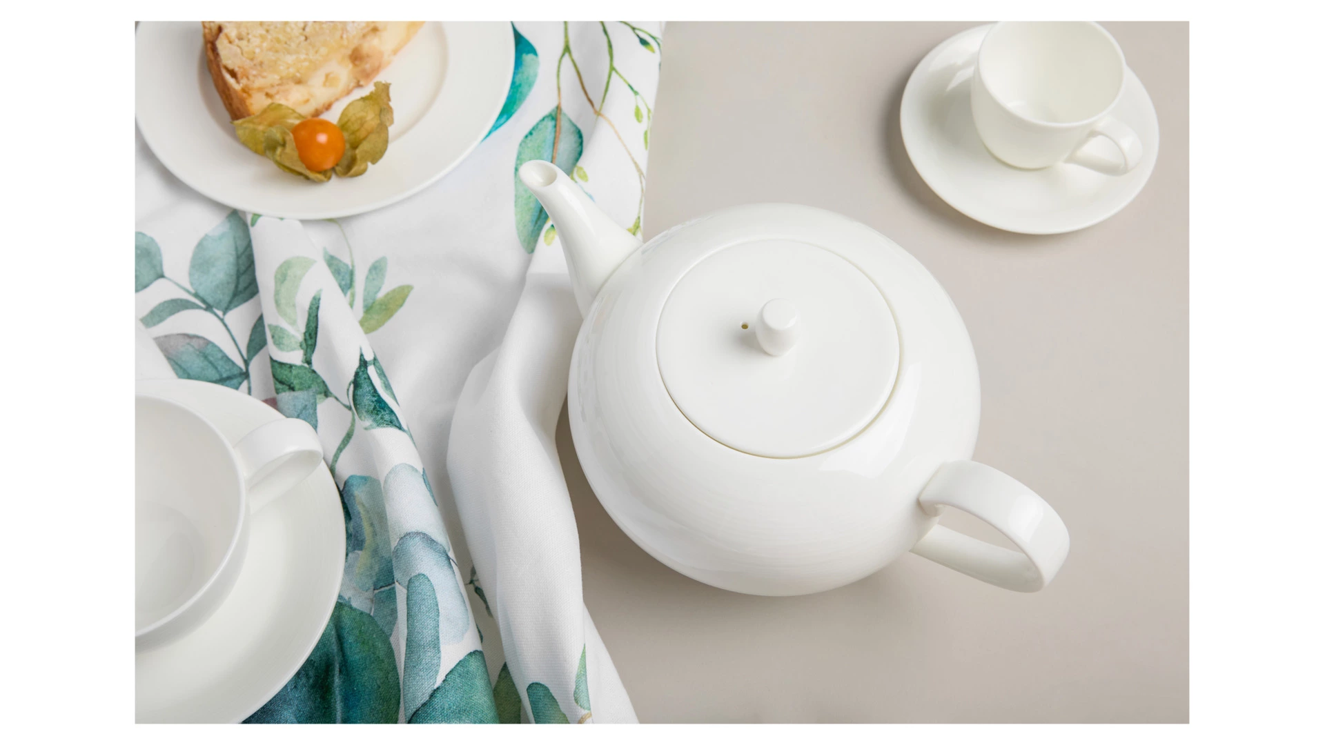 Чашка для эспрессо с блюдцем Narumi Терраса 100 мл, рельеф, фарфор костяной