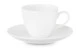 Чашка для эспрессо с блюдцем Narumi Белый декор 120 мл, фарфор костяной