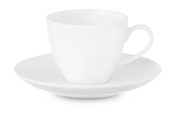 Чашка для эспрессо с блюдцем Narumi Белый декор 120 мл, фарфор костяной