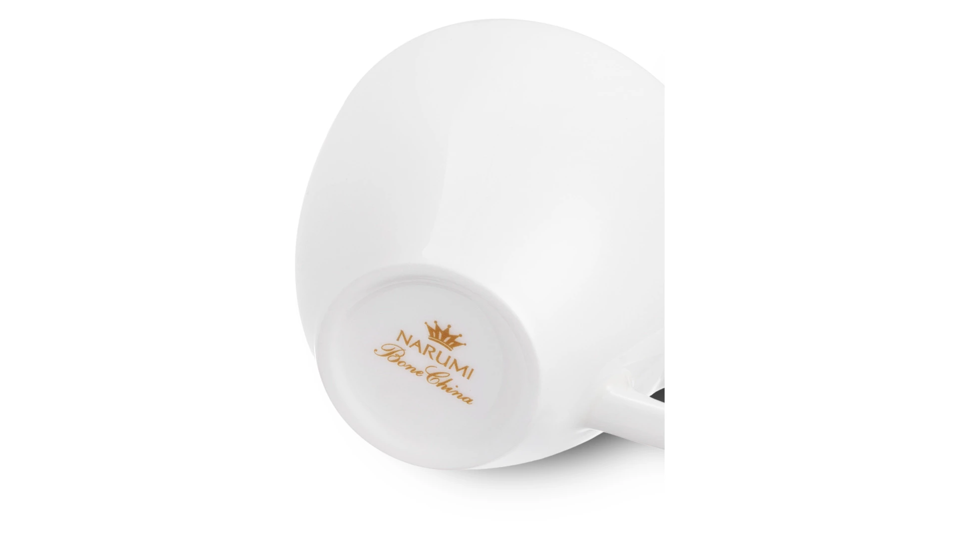 Чашка для эспрессо с блюдцем Narumi Белый декор 120 мл, фарфор костяной