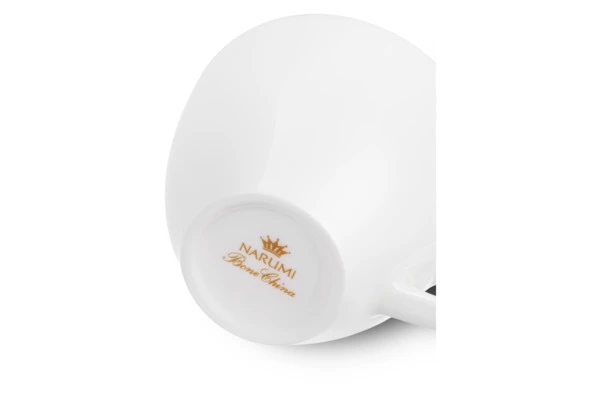 Чашка для эспрессо с блюдцем Narumi Белый декор 120 мл, фарфор костяной