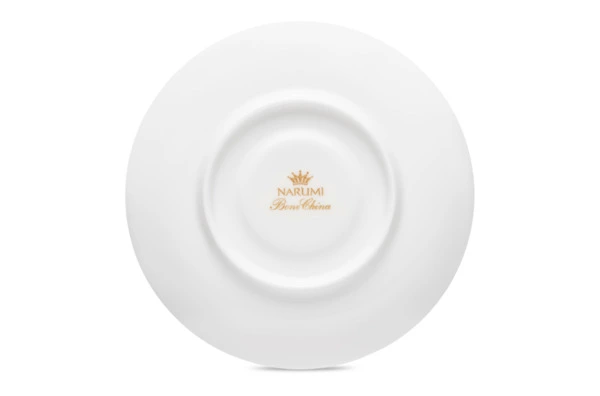 Чашка для эспрессо с блюдцем Narumi Белый декор 120 мл, фарфор костяной