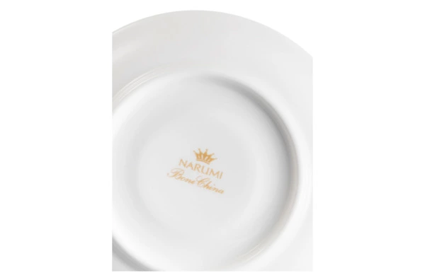 Чашка для эспрессо с блюдцем Narumi Белый декор 110 мл, фарфор костяной