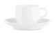 Чашка для эспрессо с блюдцем Narumi Белый декор 110 мл, фарфор костяной