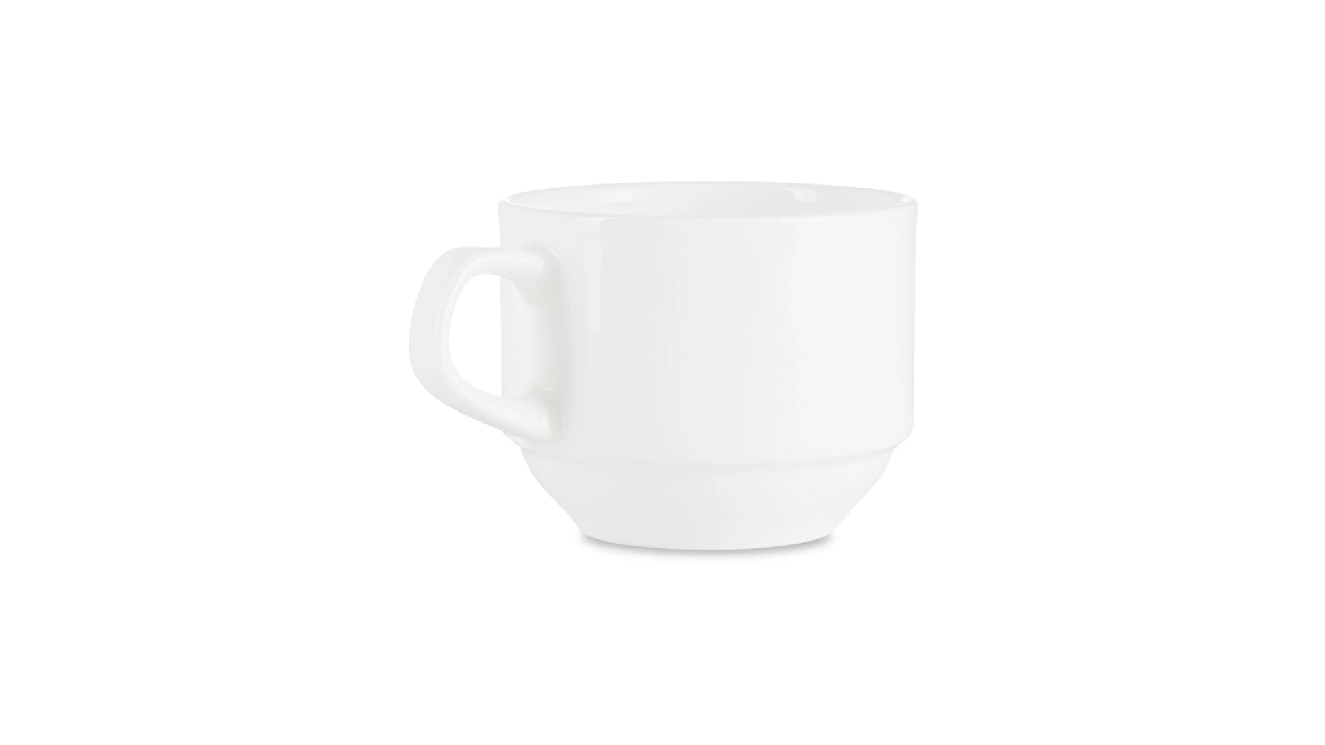 Чашка для эспрессо с блюдцем Narumi Белый декор 110 мл, фарфор костяной