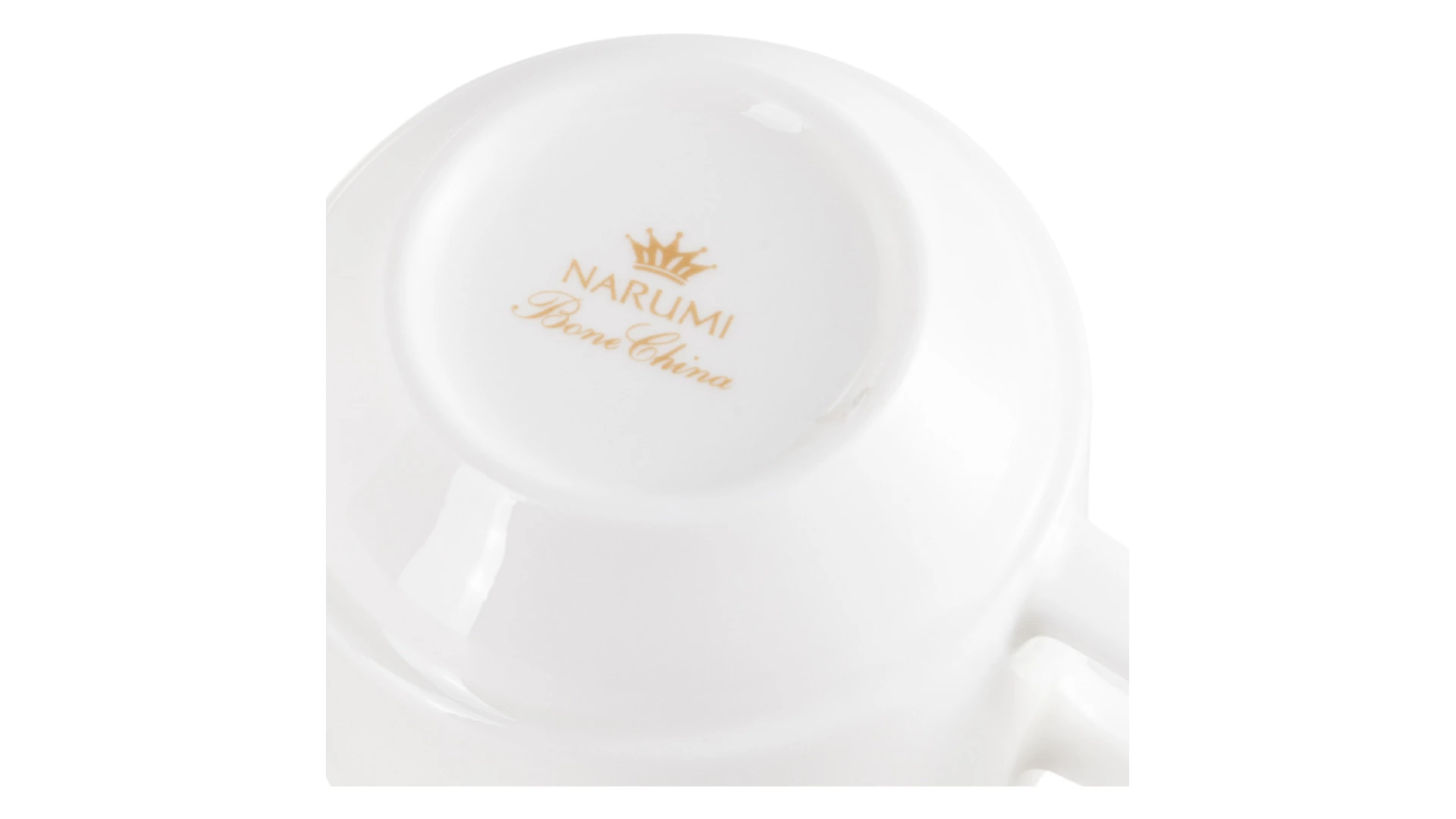 Чашка для эспрессо с блюдцем Narumi Белый декор 110 мл, фарфор костяной