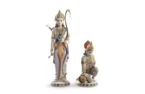 Скульптура Lladro Лакшман и Хануман 46 см, фарфор