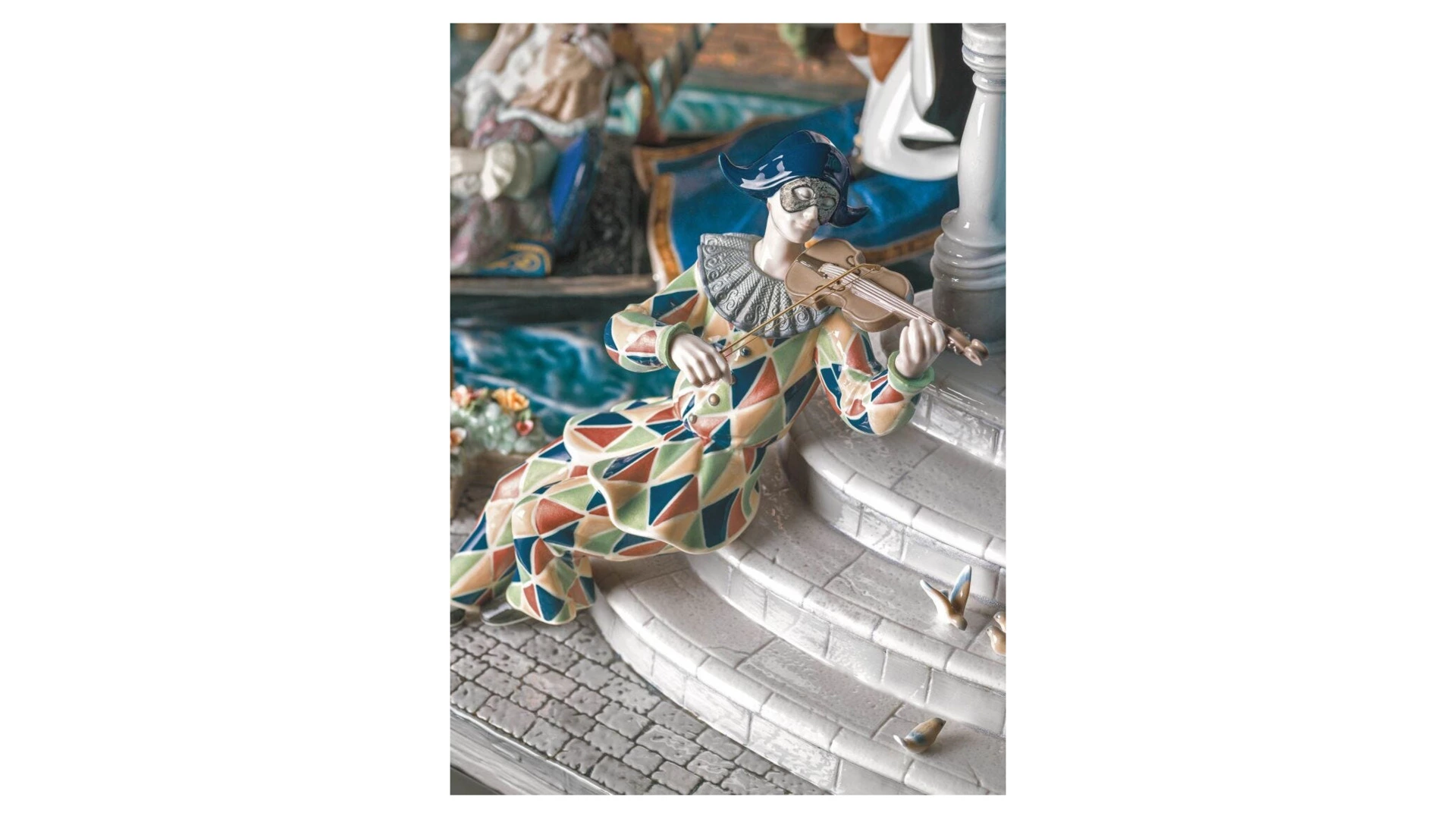 Скульптура Lladro Карнавал в Венеции 91х144 см, фарфор