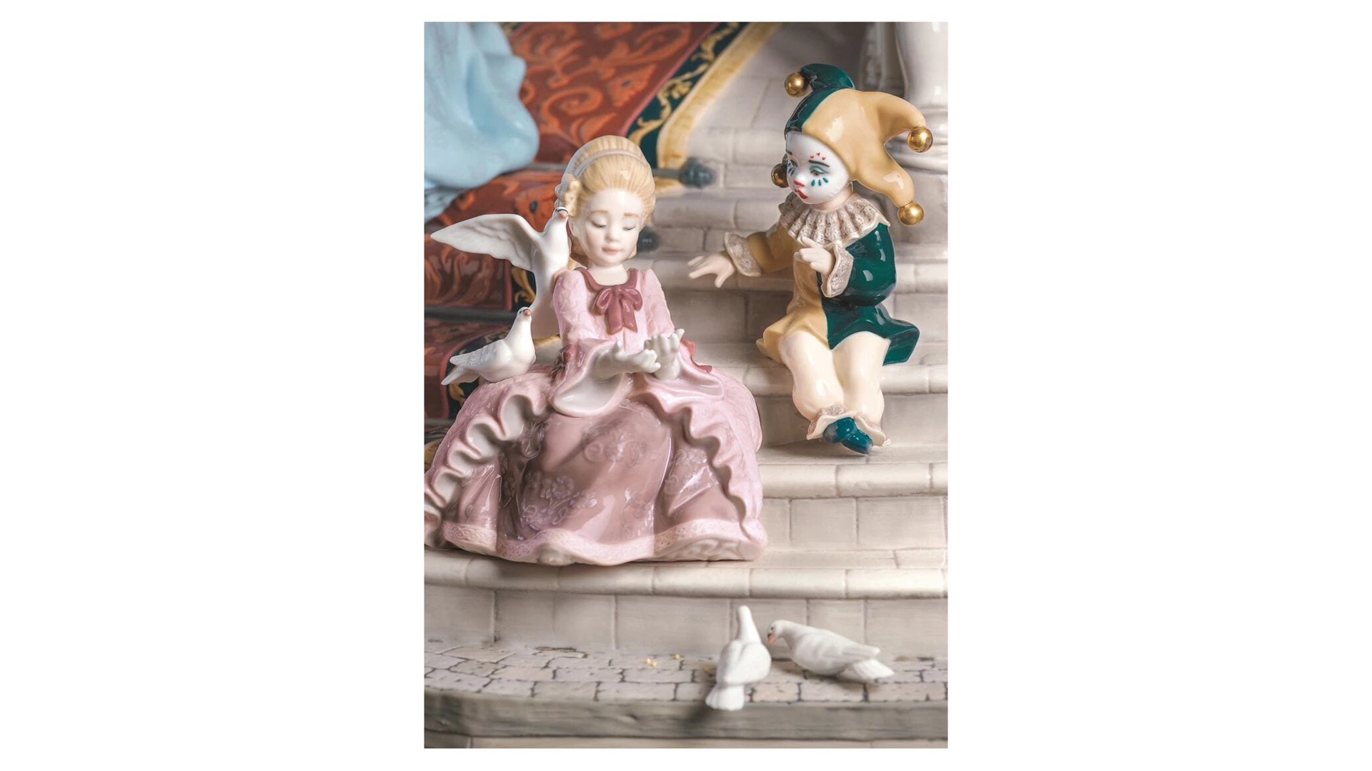 Скульптура Lladro Карнавал в Венеции 91х144 см, фарфор