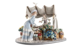 Скульптура Lladro Цветочный рынок 40х50 см, фарфор