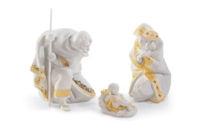 Комплект Lladro Тихая ночь 44х22 см, золотой люстр