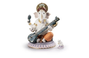 Фигурка Lladro Ганеши с виной 23 см, фарфор