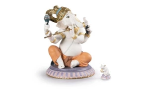 Фигурка Lladro Ганеши с бансури 23 см, фарфор