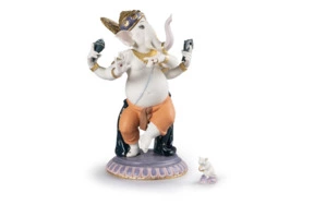 Фигурка Lladro Танцующего Ганеши 27 см, фарфор