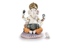 Фигурка Lladro Ганеши с мридангамом 23 см, фарфор