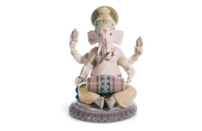 Фигурка Lladro Ганеши с мридангамом 23 см, фарфор