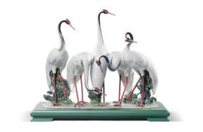Скульптура Lladro Стая журавлей, фарфор 45 см, фарфор