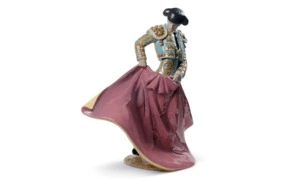 Скульптура Lladro Матадор 46 см,  зеленый вариант, фарфор