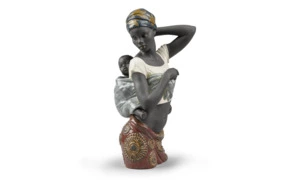 Фигурка Lladro африканской матери 38 см, фарфор