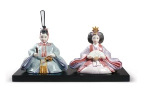 Фигурка Lladro императора и императрицы Хина Версия для Хинамацури 22х40 см