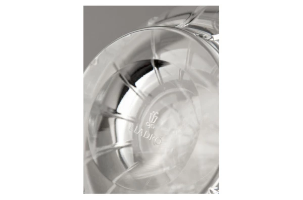 Набор высоких бокалов Lladro Тукан с ложками. Золотой люстр 20 см