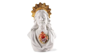 Скульптура Lladro Святое Сердце Иисуса 40 см, фарфор