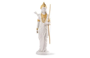 Скульптура Lladro Лакшман 30 см, золотой люстр, фарфор