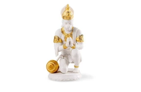 Скульптура Lladro Хануман 19 см, золотой люстр, фарфор